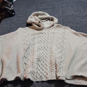 GAP Cream Cable Knit Hoodie